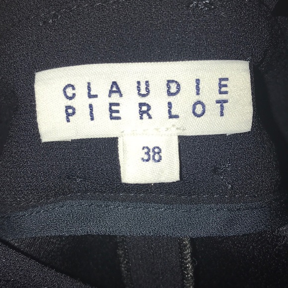 Claudie Pierlot rencontre bow crepe skater dress - Picture 7 of 8